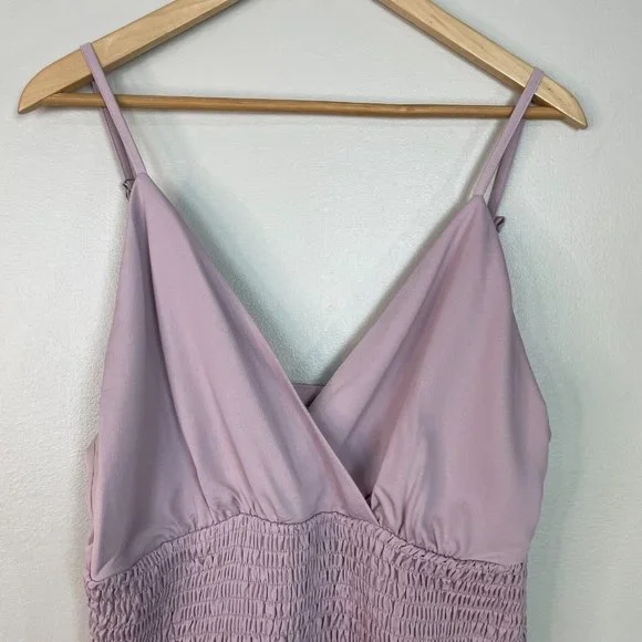 Superdown Dress XL Purple Natalia Smocked Bodice Mini Revolve Women's NWT - Picture 5 of 14